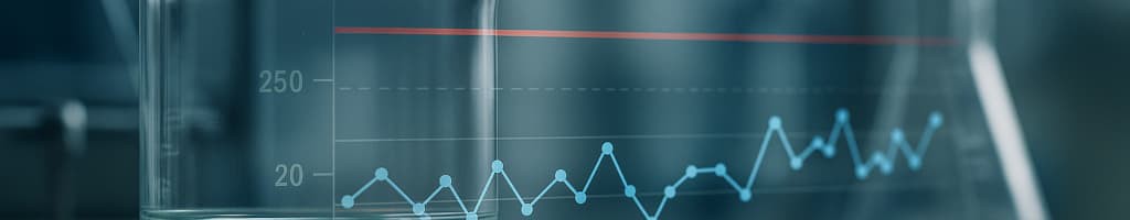 Control chart illustrating mean, upper and lower control limits used in plating process monitoring