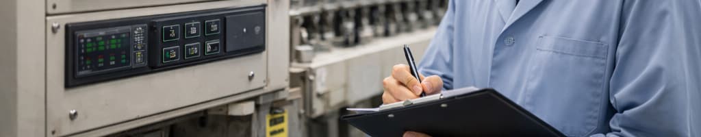 Dark manufacturing dashboard with control chart signals and highlighted trend shift