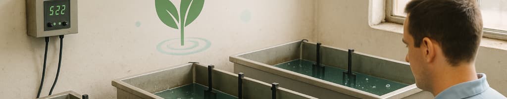Technician inspecting plating tanks to reduce chemical waste
